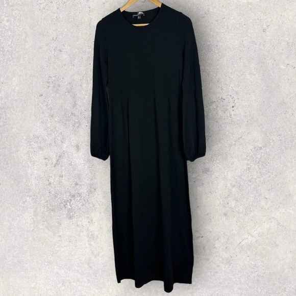 Tuckernuck Pomander Place Black Double Knit Lennox Maxi Dress Size Medium Boho M - Picture 3 of 12